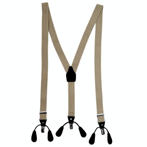 サスペンダー 無地 カーキ クリップ ボタン 兼用 2WAY |  | 01