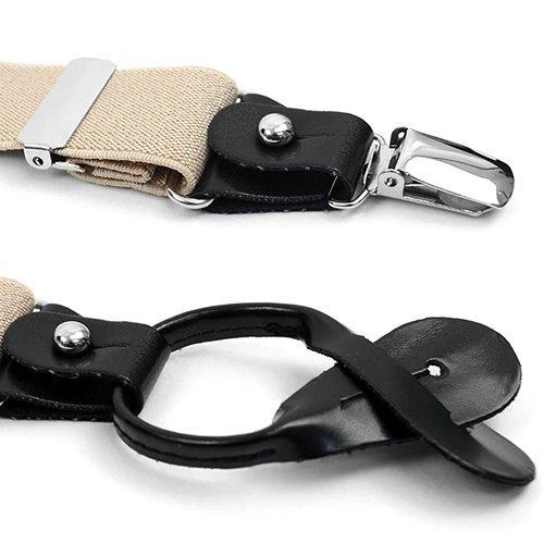 サスペンダー 無地 カーキ クリップ ボタン 兼用 2WAY |  | 07