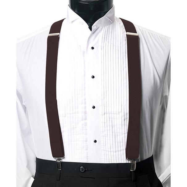 サスペンダー クリップ 無地 ダークブラウン |  | 01