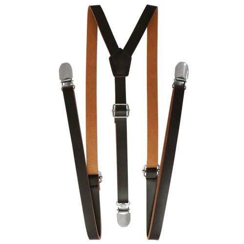 サスペンダー クリップ 無地 ダークブラウン |  | 03