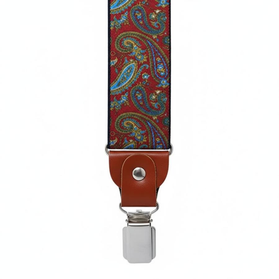 サスペンダー クリップ Y型 ペイズリー レッド |  | 02
