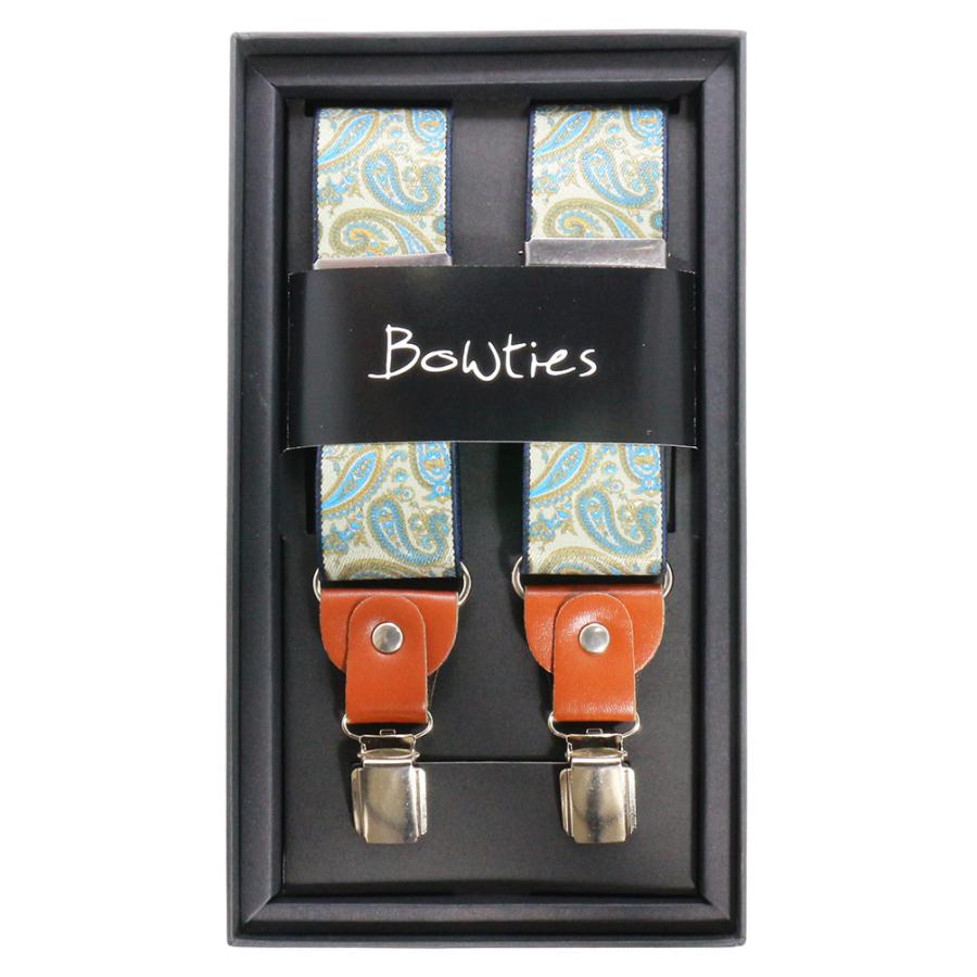 サスペンダー クリップ Y型 ペイズリー ホワイト |  | 04