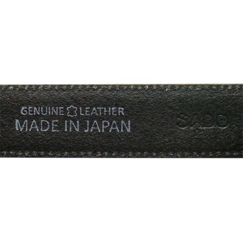 SADO  サド バッファローレザー ベルト ブラック 30mm 盛上げ ツヤなし ハンドメイド |  | 05