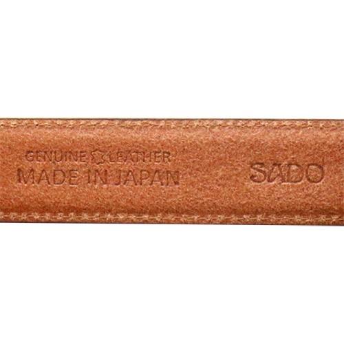SADO バッファローレザー ベルト ブラウン 30mm プレーンベルト ハンドメイド |  | 04
