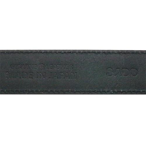 SADO  サド スペインレザー ベルト ブラック 30mm 盛上 ツヤなし プレーンベルト ハンドメイド |  | 05