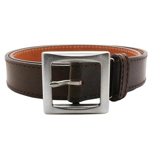 SADO バッファローレザー ベルト ダークブラウン 35mm ステッチ ハンドメイド |  | 02