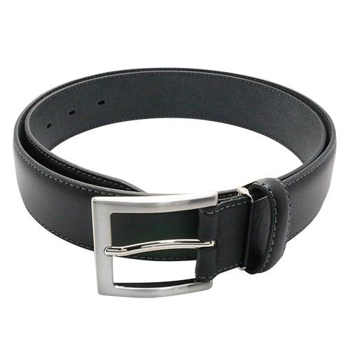 SADO  サド スペインレザー ベルト ブラック 35mm 盛上 ツヤなし ビジネスベルト ハンドメイド |  | 01