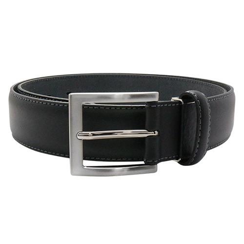 SADO  サド スペインレザー ベルト ブラック 35mm 盛上 ツヤなし ビジネスベルト ハンドメイド |  | 02