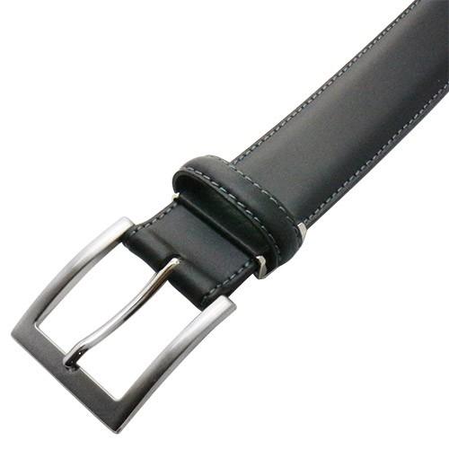 SADO  サド スペインレザー ベルト ブラック 35mm 盛上 ツヤなし ビジネスベルト ハンドメイド |  | 03