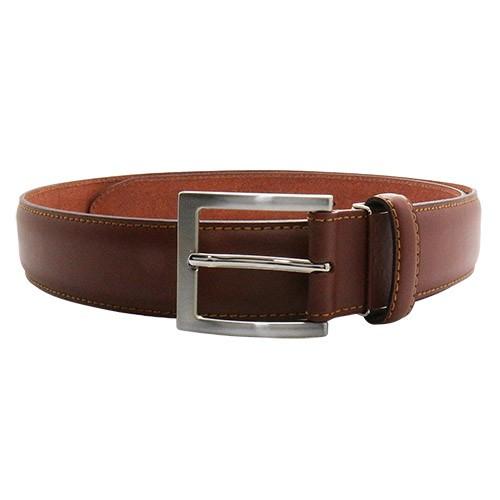 SADO  サド スペインレザー ベルト ブラウン 35mm 盛上 ツヤなし ビジネスベルト ハンドメイド |  | 02