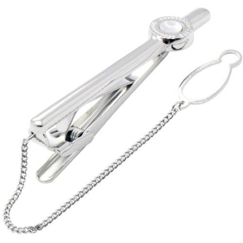 ダックス DAKS ネクタイピン タイバー シルバー ラウンド シェル 白蝶貝 タイクリップ タイピン |  | 01