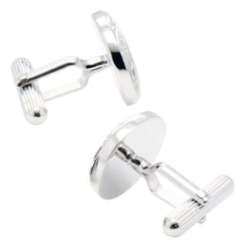 ダックス DAKS カフス カフスボタン シルバー ラウンド ネイビー 紋章 カフリンクス |  | 03