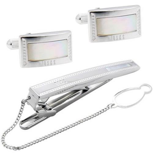 ダックス DAKS カフスボタン ネクタイピン セット シルバー シェル 白蝶貝 カフス カフリンクス タイバー タイクリップ |  | 01