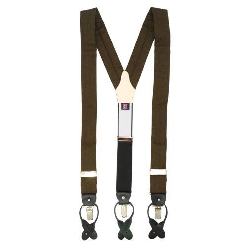 アルバートサーストン サスペンダー ブラウン ヘリンボーン ALBERT