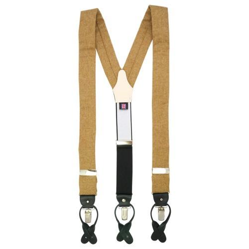 アルバートサーストン サスペンダー ベージュ フランネル ALBERT