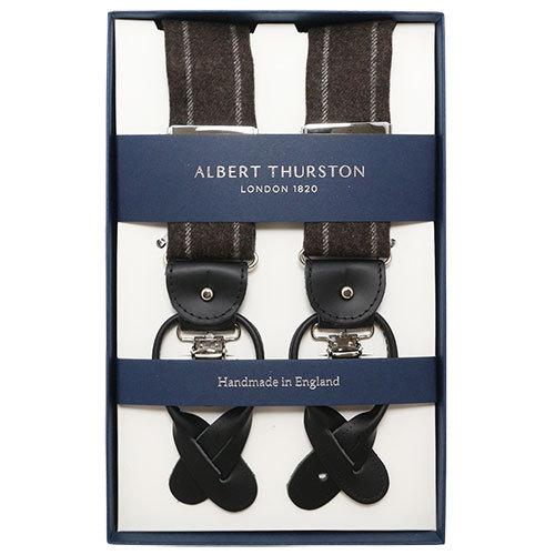 アルバートサーストン サスペンダー イングリッシュ フランネル ウール ストライプ ブラウン ALBERT THURSTON |  | 01