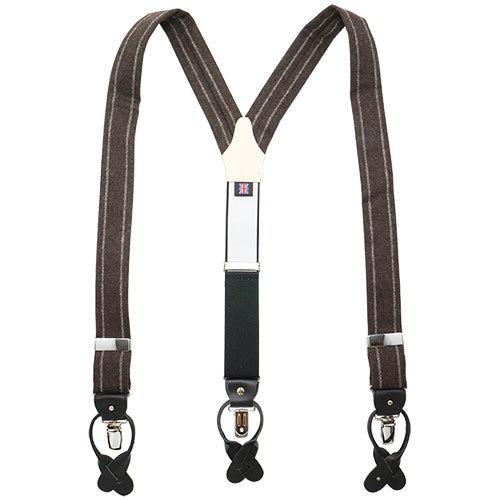 アルバートサーストン サスペンダー イングリッシュ フランネル ウール ストライプ ブラウン ALBERT THURSTON |  | 02