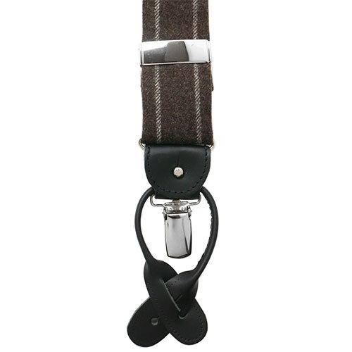 アルバートサーストン サスペンダー イングリッシュ フランネル ウール ストライプ ブラウン ALBERT THURSTON |  | 03