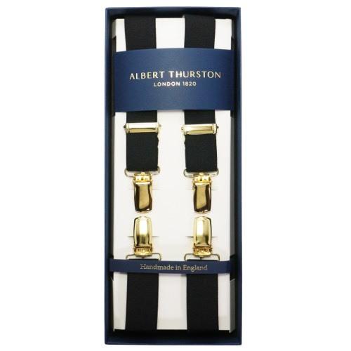 アルバートサーストン サスペンダー ELASTIC ブラック ゴールド ALBERT