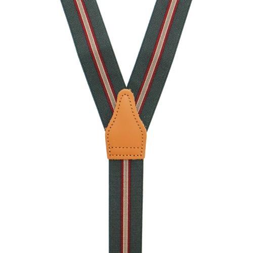アルバートサーストン サスペンダー ELASTIC カーキ レッド