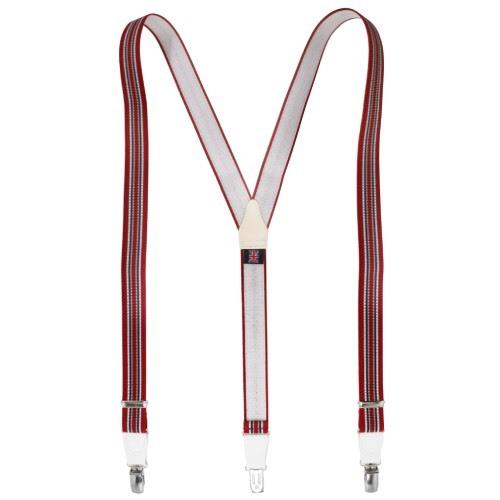 アルバートサーストン サスペンダー ELASTIC ダークレッド ストライプ