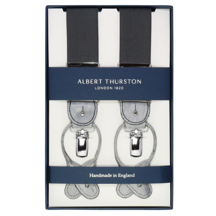 アルバートサーストン サスペンダー ダーク グレイ ALBERT THURSTON