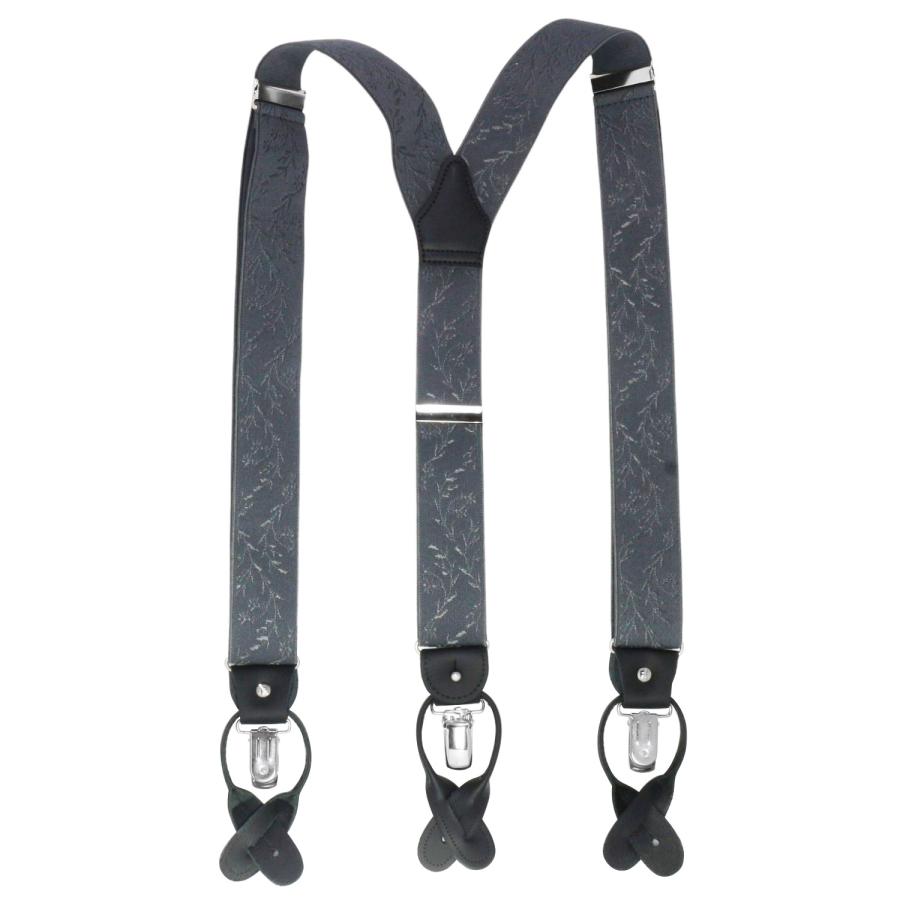  THURSTON サスペンダー グレー／ラージ アルバートサーストン サスペンダー ボタニカル グレー ALBERT