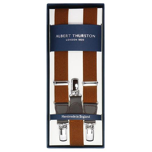 アルバートサーストン サスペンダー 細身 ブラウン ALBERT THURSTON