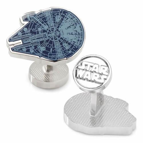 スターウォーズ カフス カフスボタン Star Wars ミレニアム ファルコン ブループリント カフリンクス