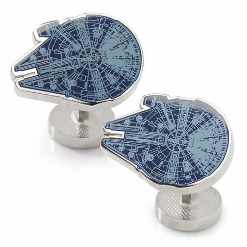 スターウォーズ カフス カフスボタン Star Wars ミレニアム ファルコン ブループリント カフリンクス_1