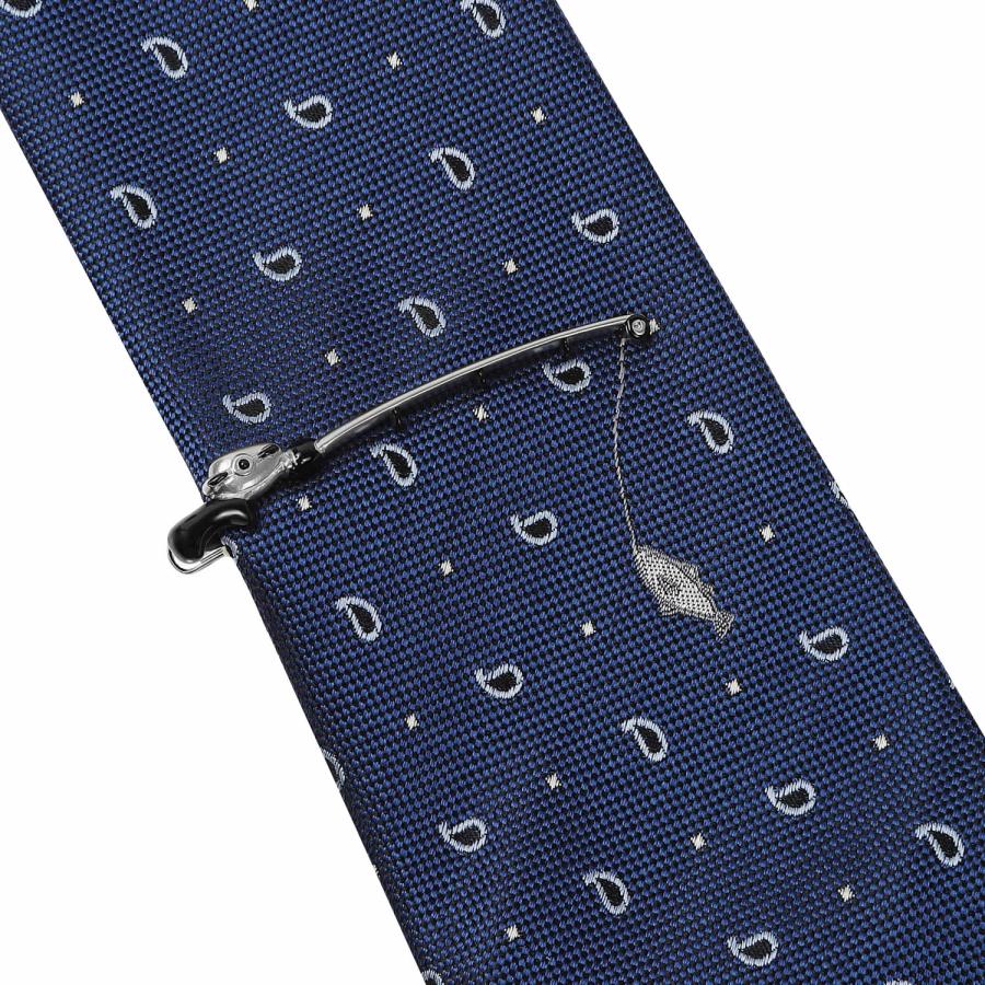 スワンク ネクタイピン タイバー 釣竿 リール ブラック SWANK タイクリップ タイピン |  | 05