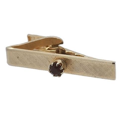 アンティーク ネクタイピン タイバー ゴールド & レッド ストーン #588 タイクリップ タイピン |  | 03