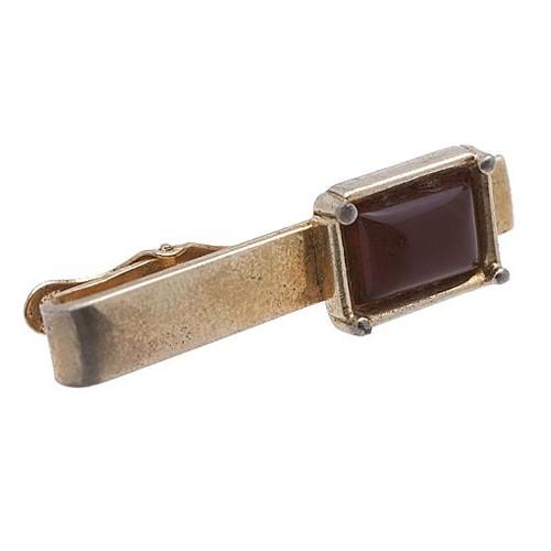 アンティーク ネクタイピン タイバー ゴールド & レッド ストーン #590 タイクリップ タイピン |  | 02