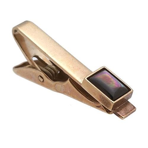 アンティーク ネクタイピン タイバー ゴールド & パープル ストーン #591 タイクリップ タイピン |  | 03