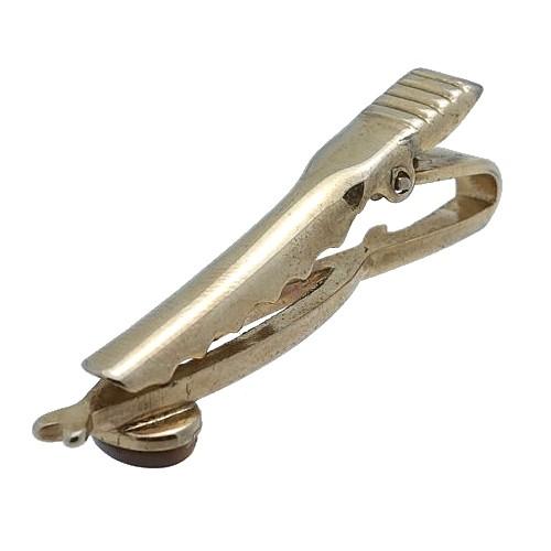 アンティーク ネクタイピン タイバー ゴールド&ブラウンストーン #595 タイクリップ タイピン |  | 01