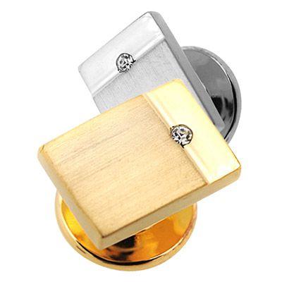 タイタック タックピン ゴールド ブラッシュドメタル ラインストーン ラペルピン |  | 04