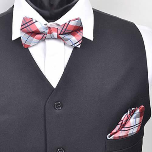 蝶ネクタイセット 蝶ネクタイ ポケットチーフ セット ブルー ストライプ |  | 03