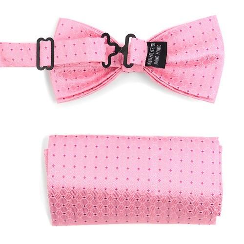 蝶ネクタイセット 蝶ネクタイ ポケットチーフ セット フローラル 花柄 ブラック シルバー |  | 05