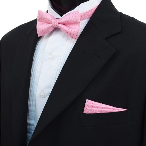 蝶ネクタイセット 蝶ネクタイ ポケットチーフ セット フローラル 花柄 ライトブルー |  | 04