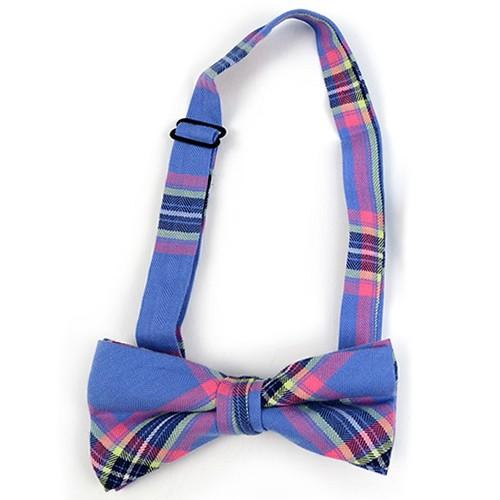 蝶ネクタイセット 蝶ネクタイ ポケットチーフ セット ブルー チェック |  | 02