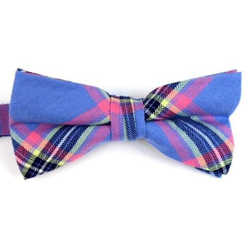 蝶ネクタイセット 蝶ネクタイ ポケットチーフ セット ブルー チェック |  | 03