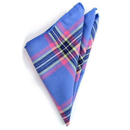 蝶ネクタイセット 蝶ネクタイ ポケットチーフ セット ブルー チェック |  | 05