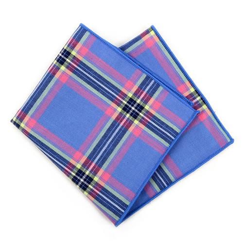 蝶ネクタイセット 蝶ネクタイ ポケットチーフ セット ブルー チェック |  | 06