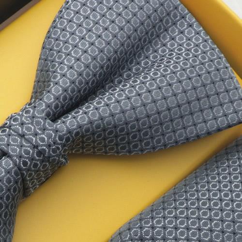 蝶ネクタイセット 蝶ネクタイ ポケットチーフ セット ドット グレー |  | 02