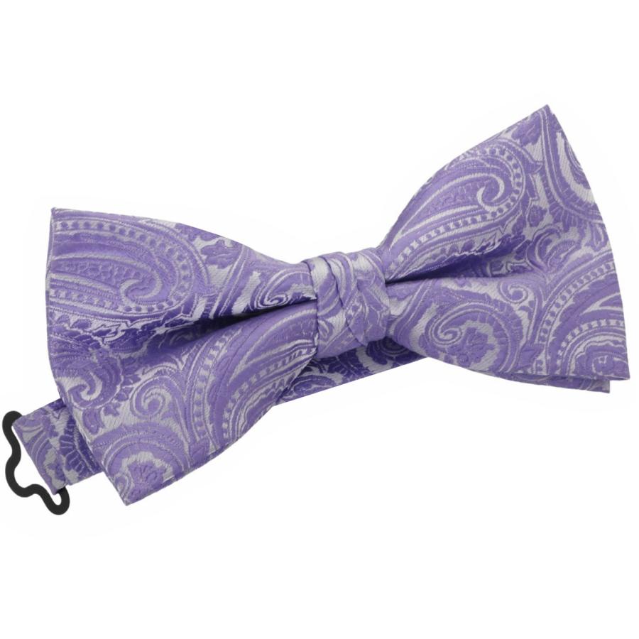 蝶ネクタイセット 蝶ネクタイ ポケットチーフ セット ペイズリー パープル |  | 02