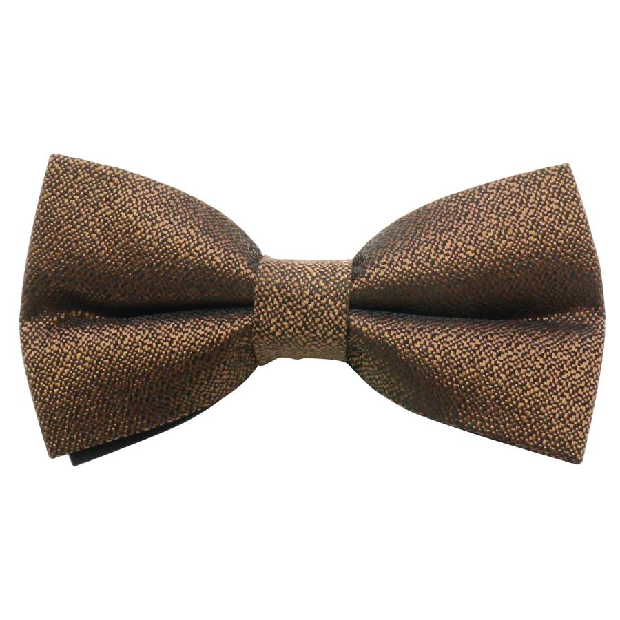 蝶ネクタイセット 蝶ネクタイ ポケットチーフ セット ソリッド ブラウン テクスチャード |  | 01