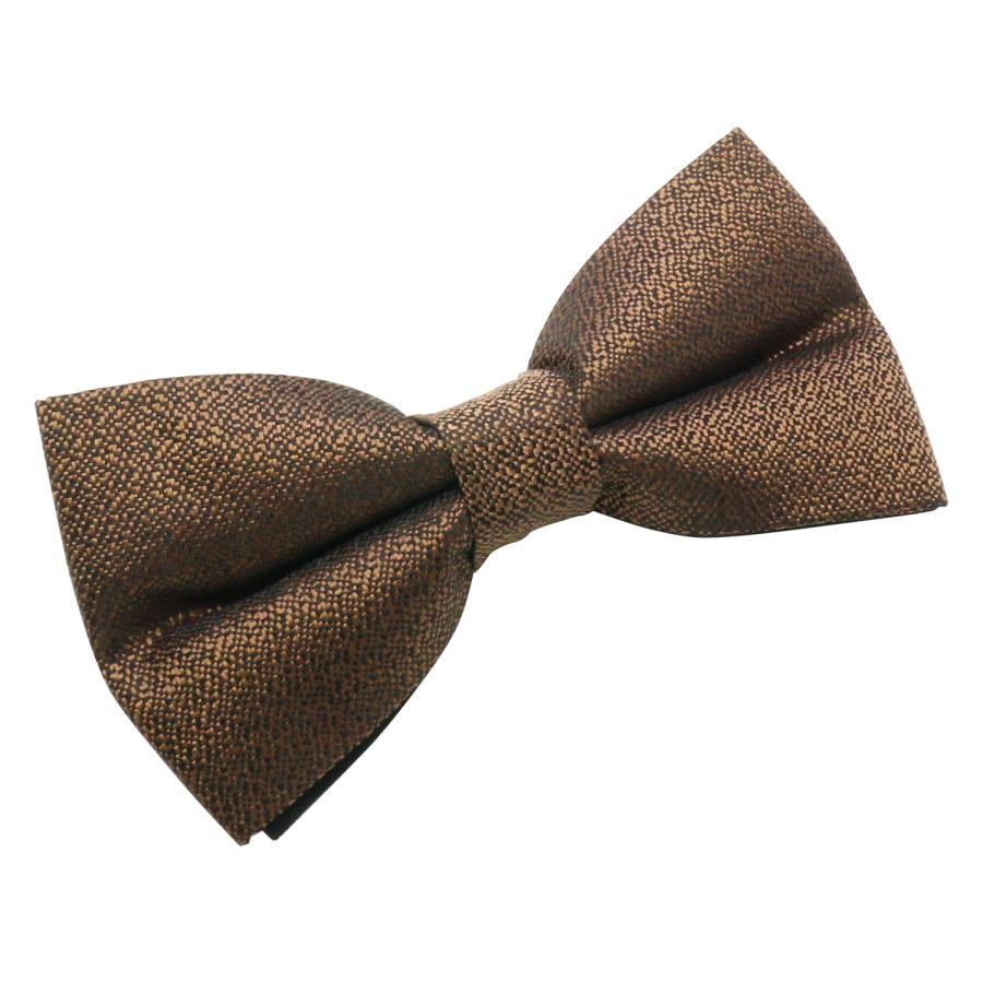 蝶ネクタイセット 蝶ネクタイ ポケットチーフ セット ソリッド ブラウン テクスチャード |  | 02