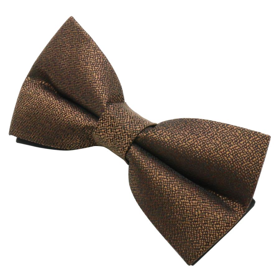 蝶ネクタイセット 蝶ネクタイ ポケットチーフ セット ソリッド ブラウン テクスチャード |  | 03