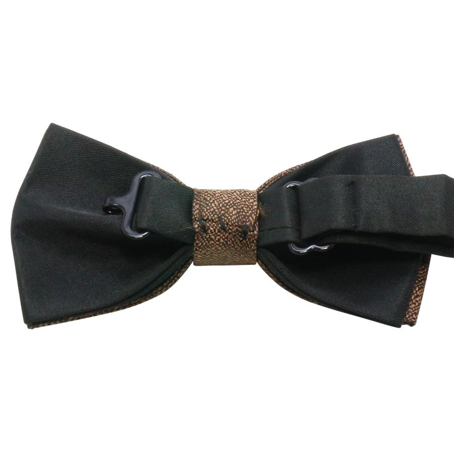 蝶ネクタイセット 蝶ネクタイ ポケットチーフ セット ソリッド ブラウン テクスチャード |  | 04