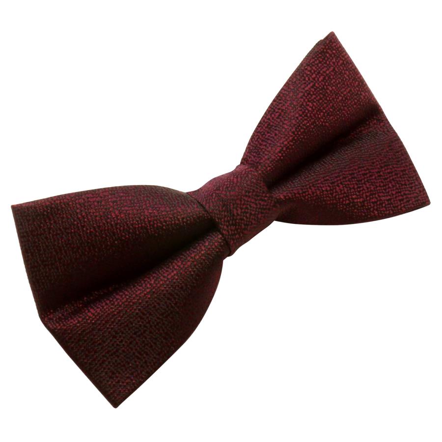 蝶ネクタイセット 蝶ネクタイ ポケットチーフ セット ソリッド ダークレッド テクスチャード |  | 02